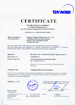 TUV Certification of quality assurance system