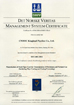 DNV management system certificate
